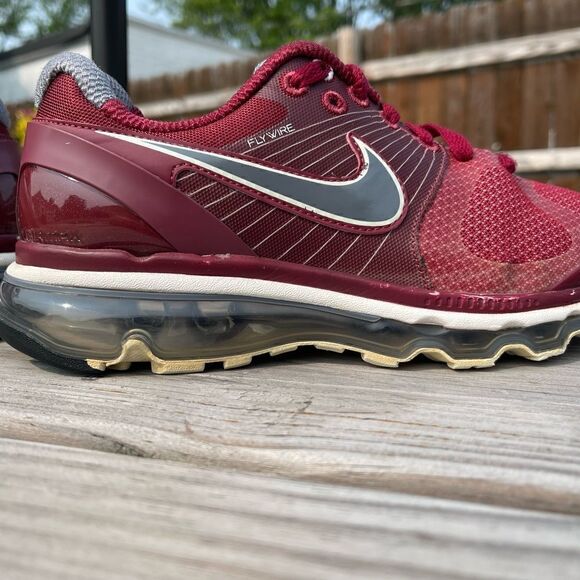 Nike Air Max 2010 Flywire 386374-600 Retro Maroon Women's Sneakers Size 6.5M - Picture 16 of 16
